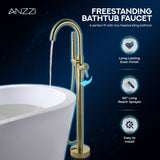 Coral Series 2-Handle Freestanding Tub Faucet with 60 in. Euro-Grip Hand Sprayer
