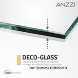 Grand Series 30 in. x 55 in. Frameless Hinged Tub Door with Clear Tempered Glass and Tsunami Guard