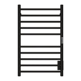 Bali Series 10-Bar Wall Mounted Electric Bathroom Towel Warmer Rack in Brushed Nickel Finish Stainless Steel