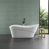 Kahl Series 5.58 ft. Freestanding Bathtub in White
