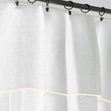 100% Linen Edge Embroidery Curtain (Set Of 2)