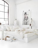 Ivory linen duvet cover set (3 pcs)