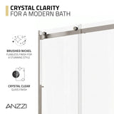 Stellar Series 51 to 54 in. x 76 in. Sliding Frameless Shower Door with Tsunami Guard Tempered Clear Glass