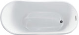 Kahl Series 5.58 ft. Freestanding Bathtub in White