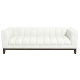 Melissa Mid-Century White Boucle Modern Sofa