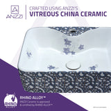 Cotta Series Ceramic Vessel Sink in Blue