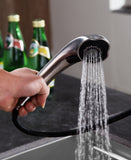 Di Piazza Single-Handle Pull-Out Sprayer Kitchen Faucet in Brushed Nickel