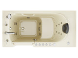 ANZZI Nimbus Series 30 in. L x 59 in. W Dual Jetted Bathtub in Biscuit with Microbubbles Jet