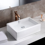 Deux Series Ceramic Vessel Sink in White