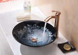 Chrona Series Vessel Sink in Silver Burst