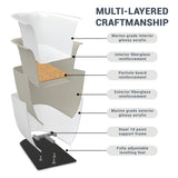 Talyah Series 71 in. x 35 in. Flat Bottom Acrylic Freestanding Soaking Bathtub with Center Drain in Glossy White