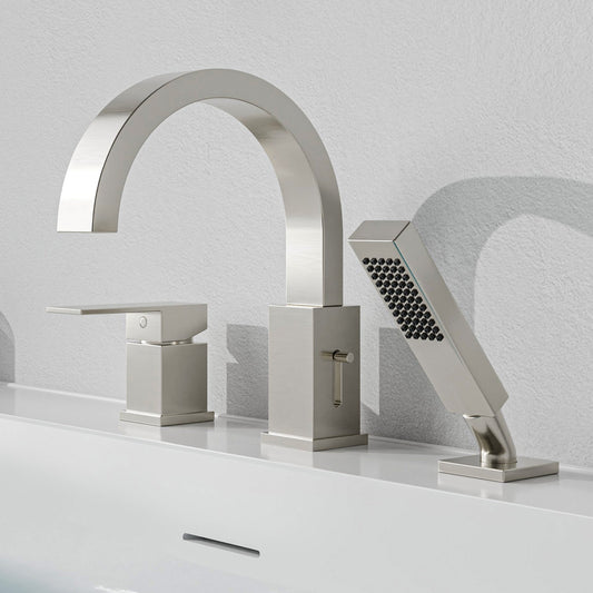Nite Series Single-Handle Deck-Mount Roman Tub Faucet with Handheld Sprayer