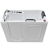 27 in. x 53 in. Walk-In Whirlpool and Air Tub with Total Spa Suite in White