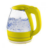 Ovente Electric Kettle, 1.5L, 1100W, BPA-Free, Heat-Tempered Borosilicate Glass, Stainless Steel, Auto Shut-Off & Boil-Dry Protection, Blue LED Lights (KG83 Series)