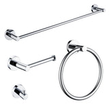 ANZZI Modern 4-Piece Bathroom Hardware Set, RHINO ALLOY Certified Stainless Steel & Zinc, Complete Wall Mount Installation, Multiple Finishes