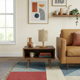 Levio Table Lamp, Natural Oak Wooden Base with Linen Shade