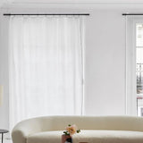 100% Linen Edge Embroidery Curtain (Set Of 2)
