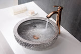 Regalia Series Vessel Sink in Speckled Silver