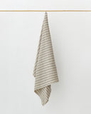 Linen beach towel in Subtle lines