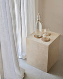 Tie top linen curtain panel (1 pcs) in White