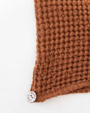 Linen hair towel turban in Cinnamon