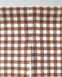 Linen noren curtains (1 pcs) in Cinnamon gingham
