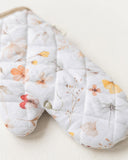 Linen oven mitt (1 pcs) in Meadow print