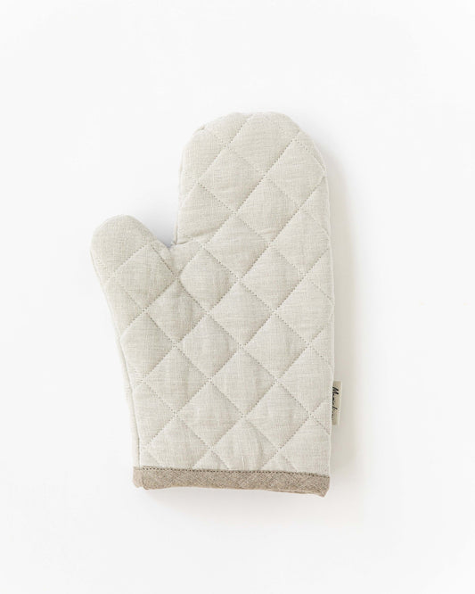 Linen oven mitt (1 pcs) in Light gray