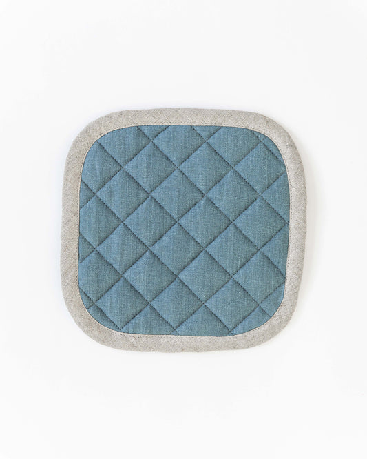 Linen pot-holder (1 pcs) in Gray blue