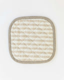 Linen pot-holder (1 pcs) in Striped in natural