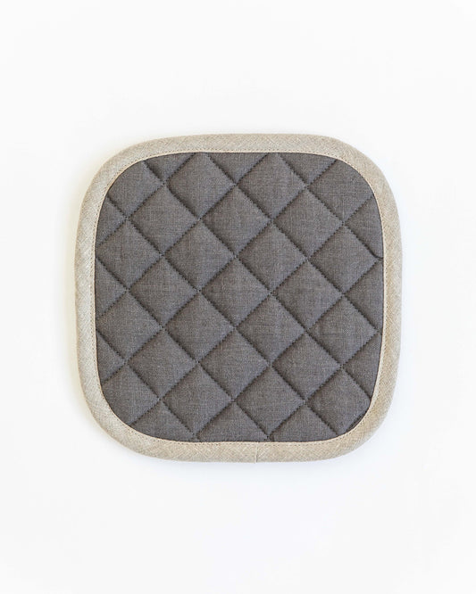 Linen pot-holder (1 pcs) in Charcoal gray