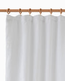 Waterproof linen shower curtain panel (1 pcs) in White
