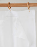 Waterproof linen shower curtain panel (1 pcs) in White