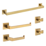 ANZZI Complete 5-Piece Bathroom Hardware Set (Includes Two Towel Bars), RHINO ALLOY Certified Stainless Steel & Zinc, Multiple Finishes