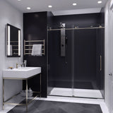 Madam Series 50 to 54 in. x 76 in. Frameless Sliding Shower Door with 3/8" (10mm) Tempered Clear Glass