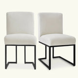 Mason Modern Metal Frame Upholstered Dining Chair (Set of 2)