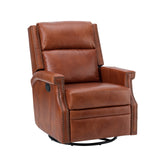 Louise Genuine Leather Swivel Rocker Recliner