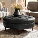 Idalia Genuine Leather Ottoman