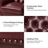Nicole Traditional Genuine Leather Chair