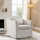 Patricia Slipcovered Swivel Armchair