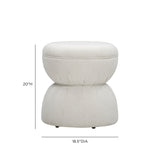 Tomlin Ruched Performance Fabric Game Ottoman