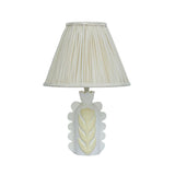 Edith Scalloped Papier Mache Flower Pleated Table Lamp
