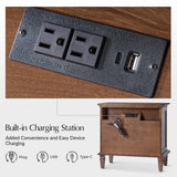 Wladimir 1-Drawer Nightstand-WALNUT