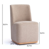 Melissa Performance Fabric Rolling Dining Chair