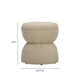 Tomlin Ruched Performance Fabric Game Ottoman