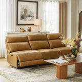 Genuine Leather Power Reclining Corner Sectional