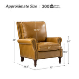 Raymond Genuine Leather Armchair CAMEL