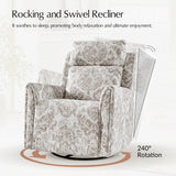 Alfons Swivel And Rocker Power Recliner With Headrest