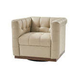 Arnold Genuine Leather Swivel Club Chair