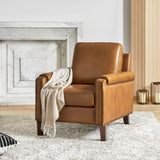 Raimund Genuine Leather Armchair CAMEL